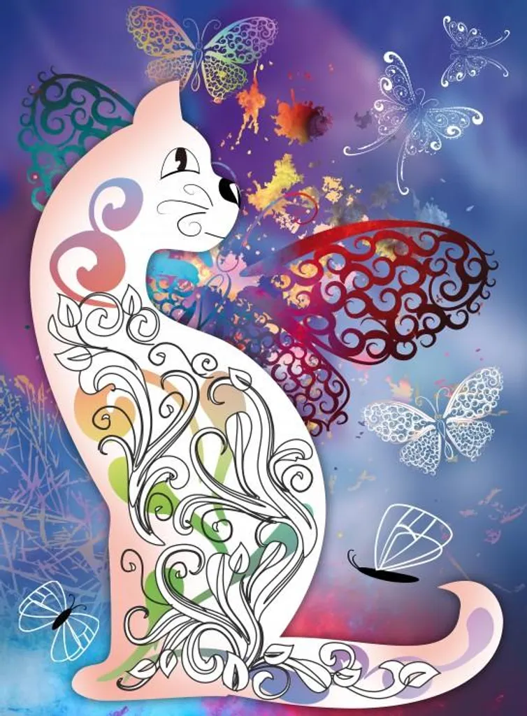 Puzzle 2000 pièces Grafika Chats et papillons pour une soirée détente