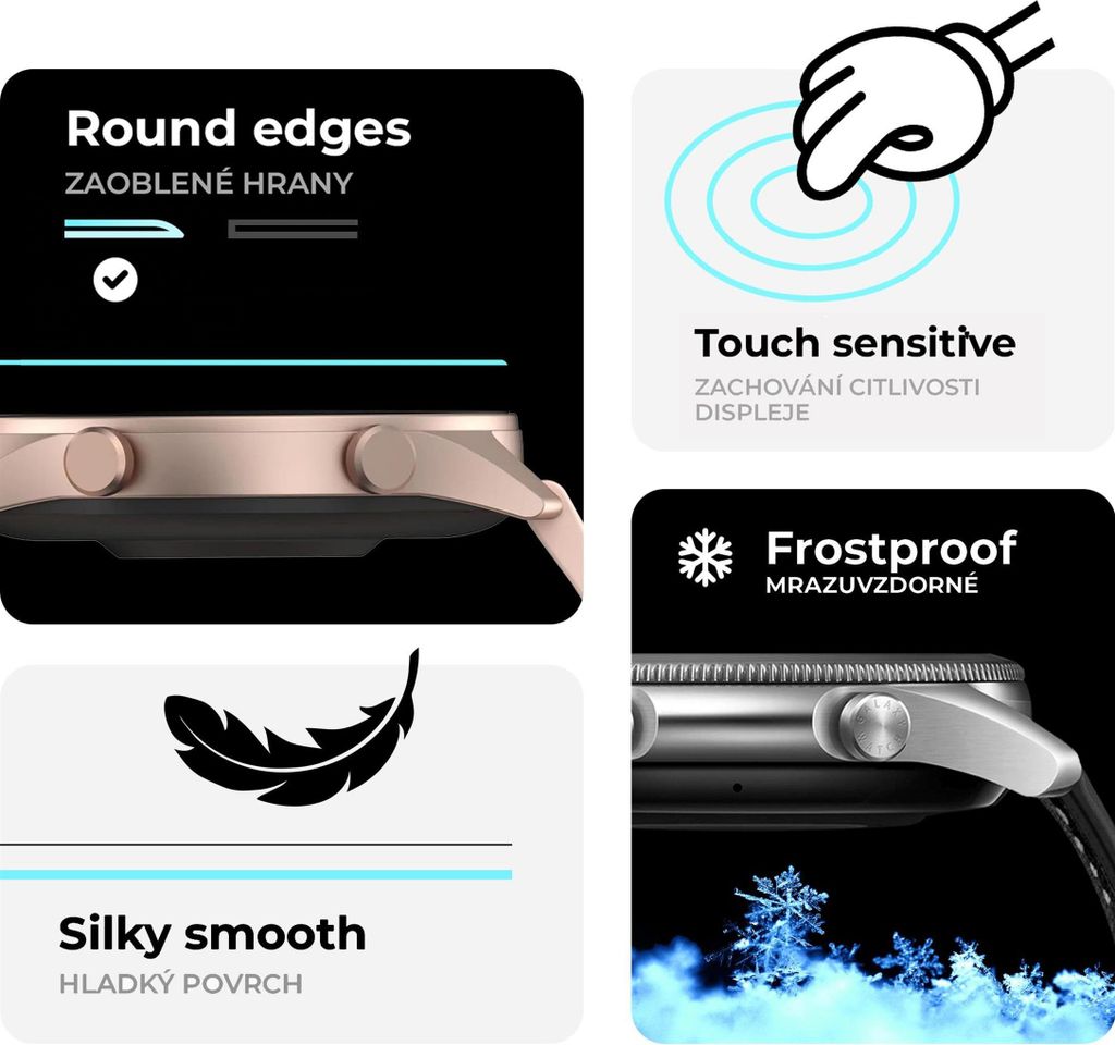 Gehärtetes Glas Schutz pro Samsung Galaxy Watch 7 / 6 / 5 / 4 (44mm), voděodolné