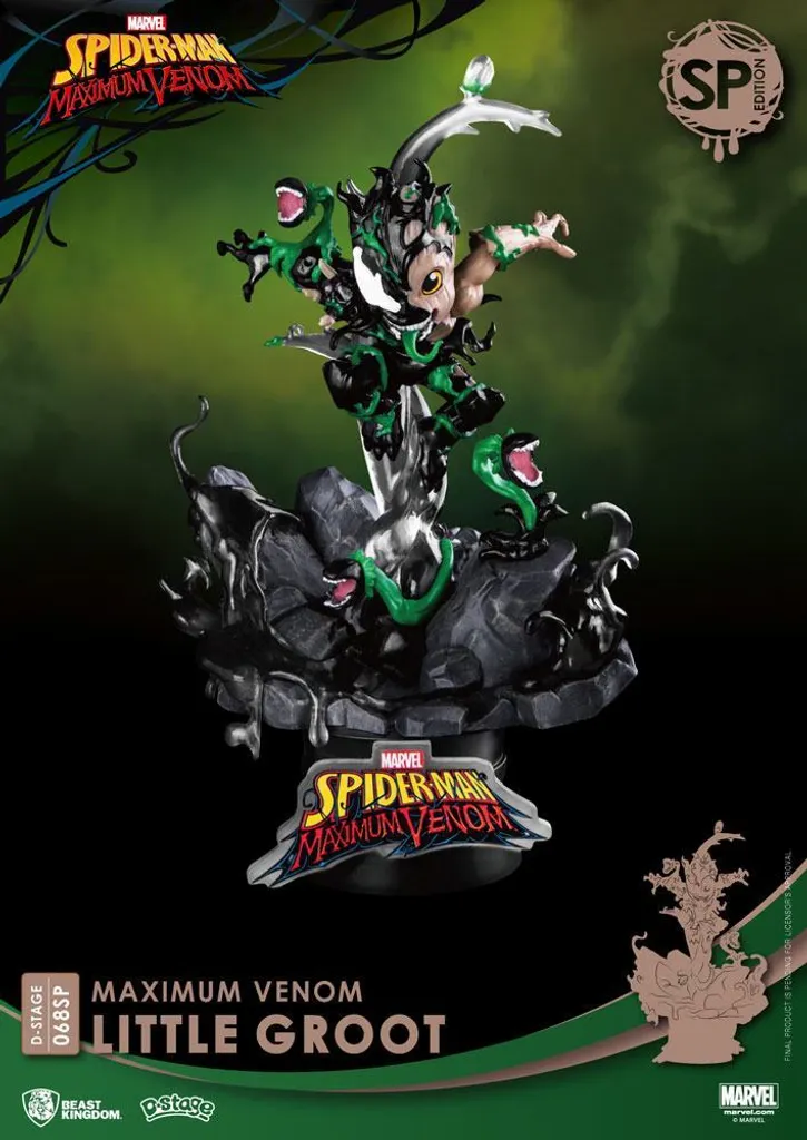 Figurine Marvel Groot Venom de Qualité Supérieure 16cm D-Stage Diorama