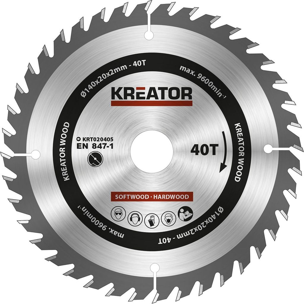 Kreissägeblatt Ø 140 x 20 x 2 mm 40 Zähne für Produktbild 