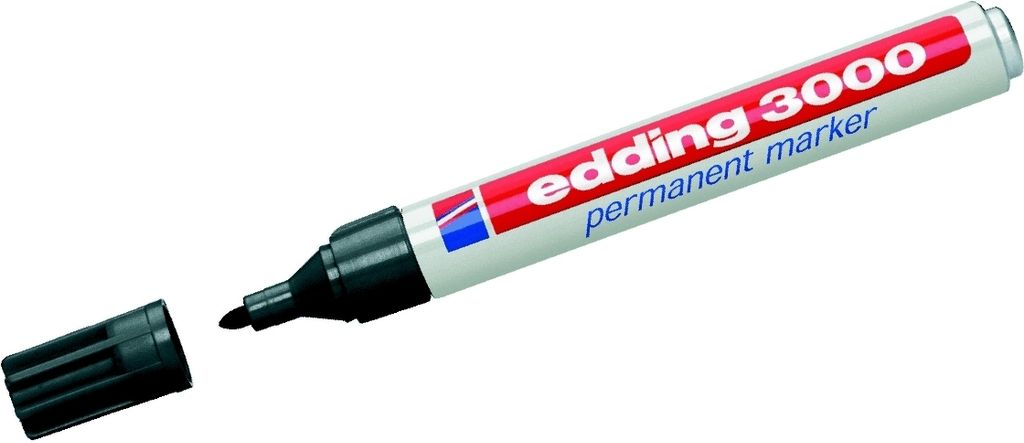 Edding - Filzstift 3000 rund 1,5-3mm grau | 10 Stück