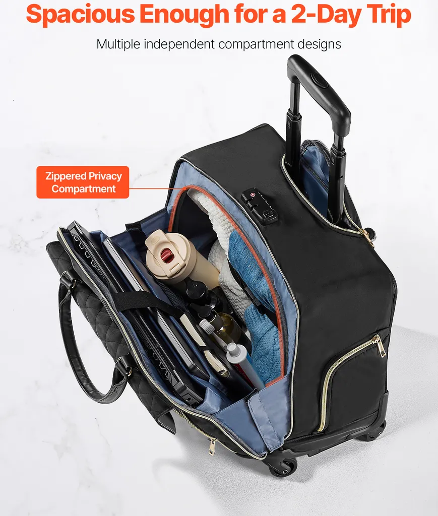 Pilot Case pour Ordinateur Portable 17,3 Pouces à 4 Roues Multidirectionnelles - 3