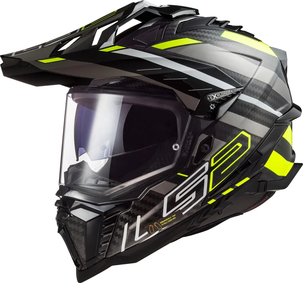 Casque LS2 MX701 Explorer Carbon Idéal pour Voyage Trail et Enduro XL