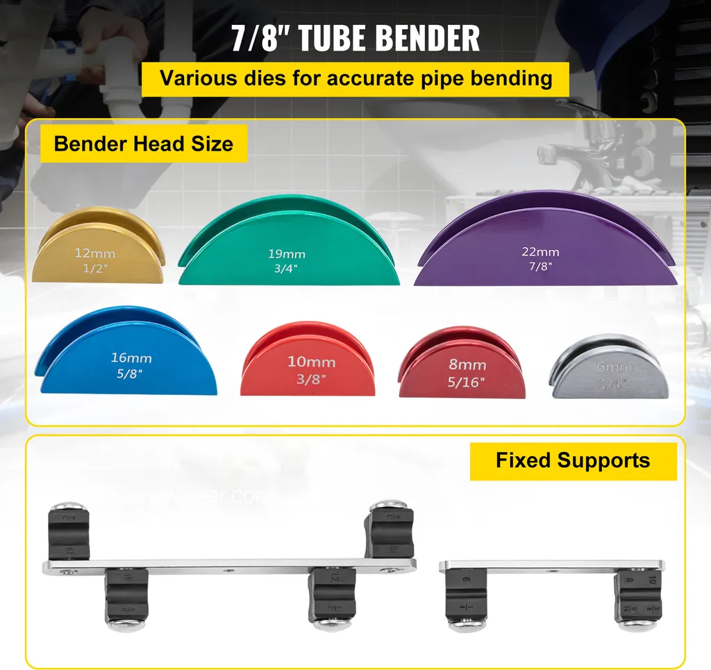 Kit Cintreuse de Tubes pour Climatisation et Chauffage 6mm à 22mm - 4