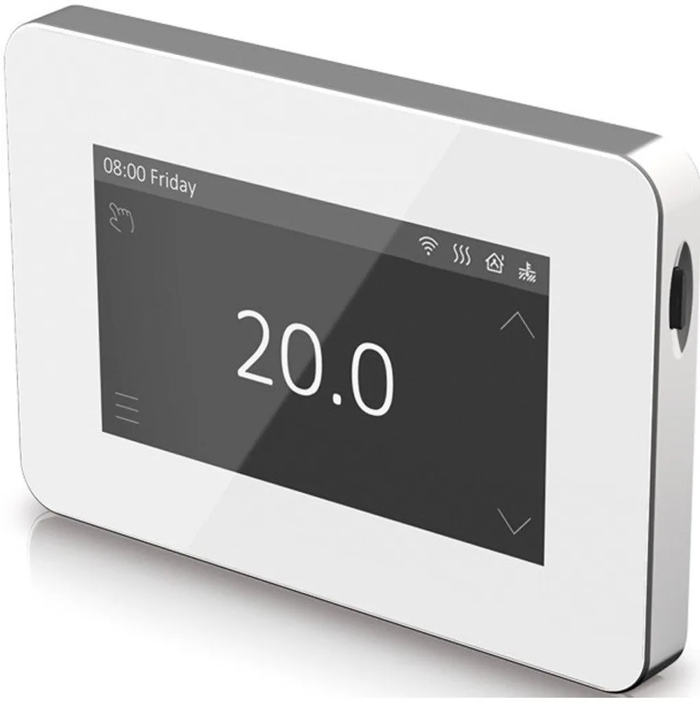 Thermostat Mural Wifi Blanc V1 Pro-Touch - Programmateur Chauffage Design
