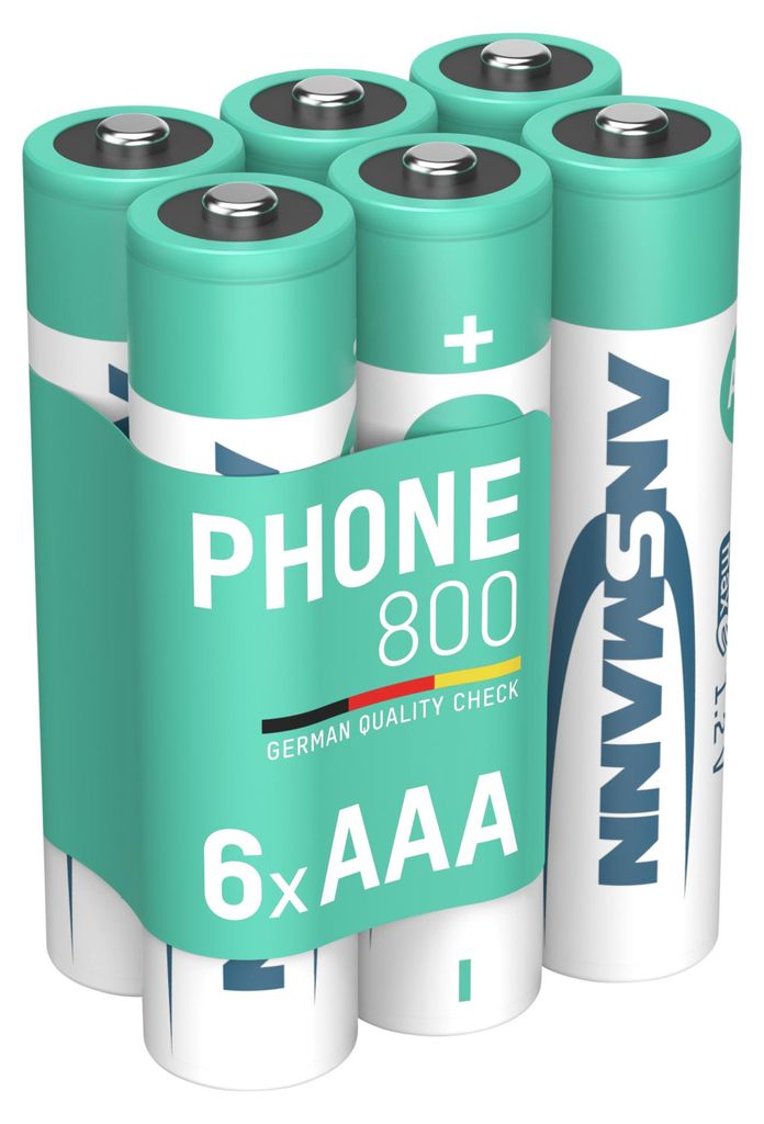 ANSMANN Akku AAA Micro 800 mAh 1,2V NiMH - 6 Stück, Produktbild 