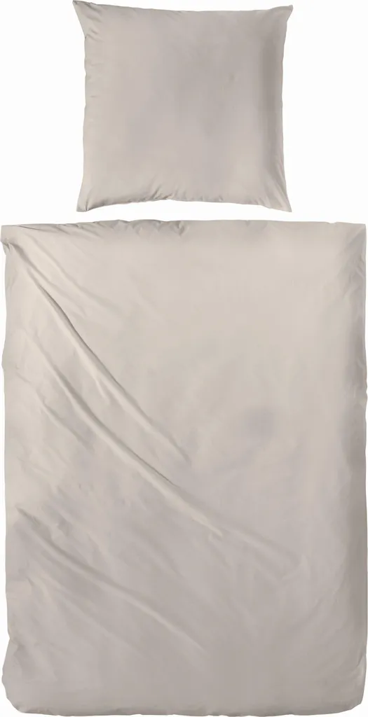 Hahn Percale Linge de Lit Uni 155x220 cm Crème : Qualité Supérieure