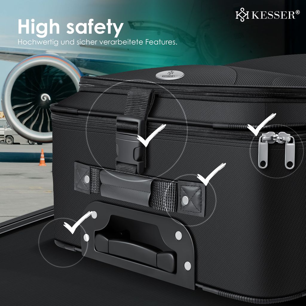 KESSER® 4tlg Trolley Kofferset | Reisekoffer Set  mit Produktbild 4