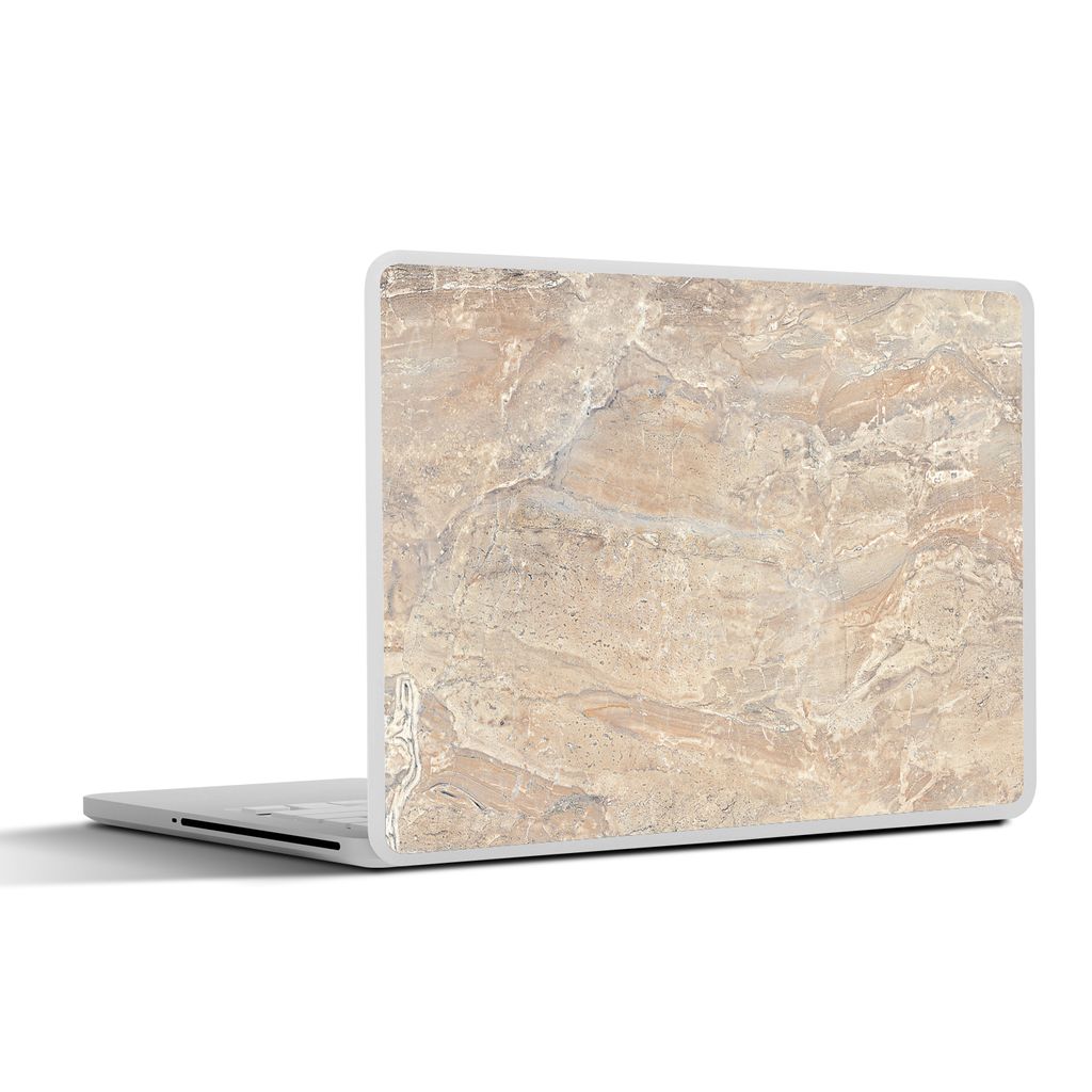 MuchoWow Laptop Aufkleber Sticker Cover Marmor - Kalk - Sand - Textur 31x22.5 cm - Laptop-Deko