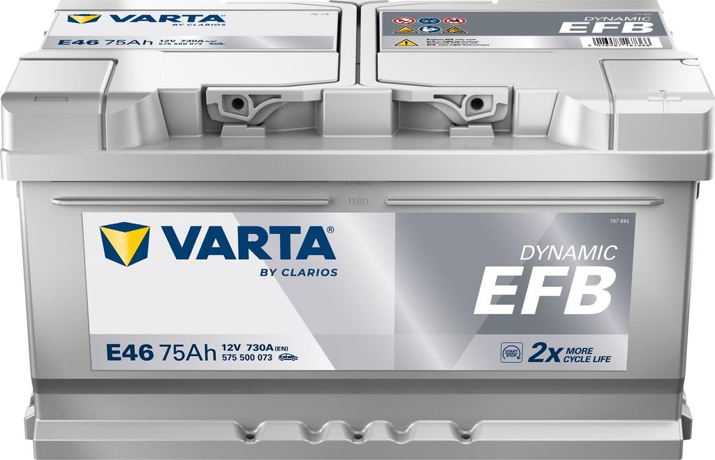 VARTA E46 Blue Dynamic EFB 12V 75Ah 730A Autobatterie Produktbild 