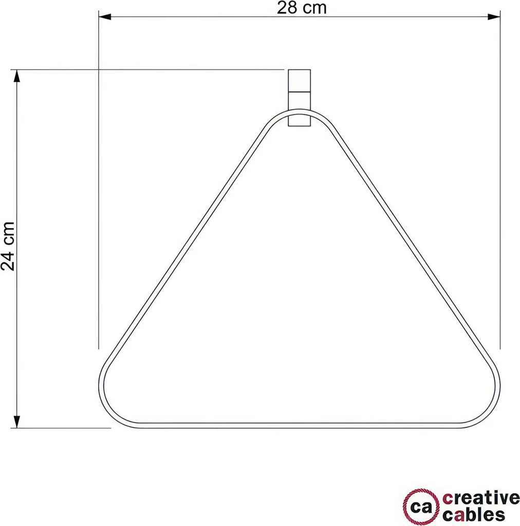 Creative Cables Duedì Apex Abat-jour Métal Noir avec Douille E27 Design