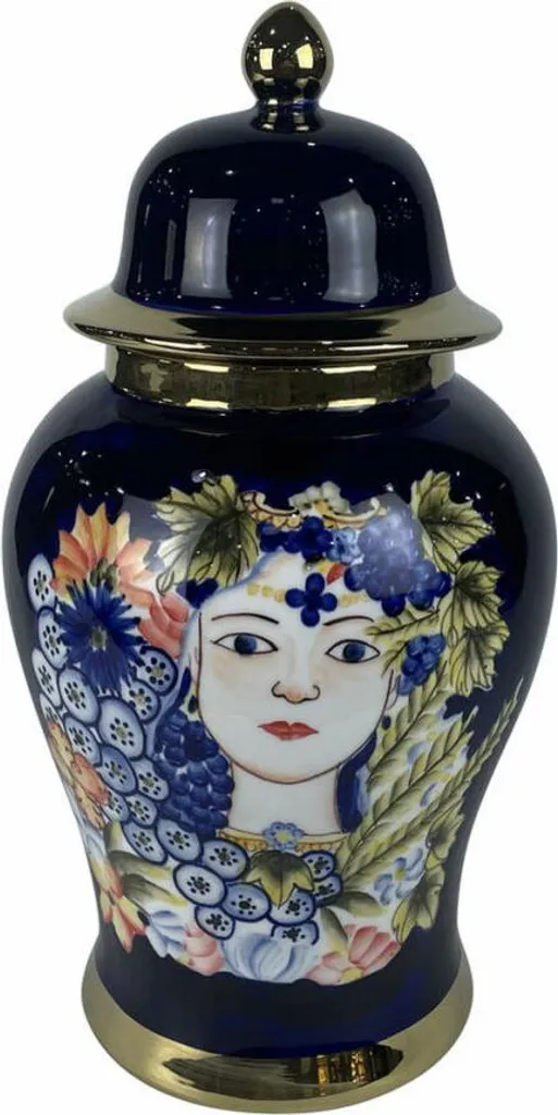 Vase haut en porcelaine noire 42 cm idéal pour bouquets et décoration