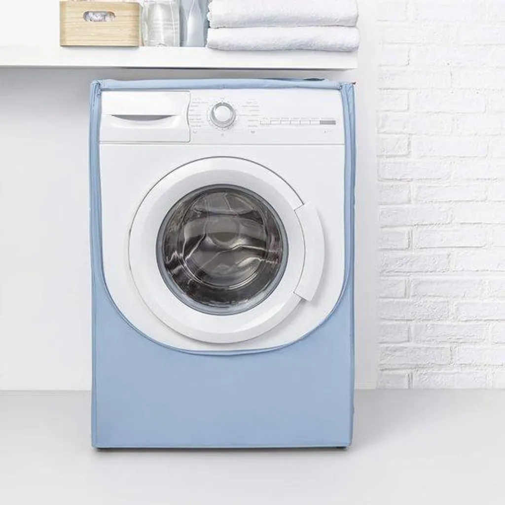 Cache lave-linge blanc imperméable 84x60x60 cm avec fermeture zippée