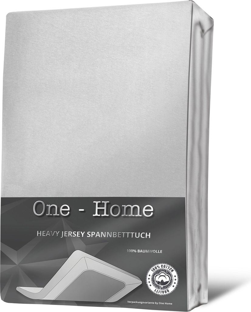 Jersey Spannbettlaken Spannbetttuch weiche Heavy Baumwolle mit Rundumgummizug, Farbe:Weiß, Größe:140x200 cm - 160x220 cm Boxer