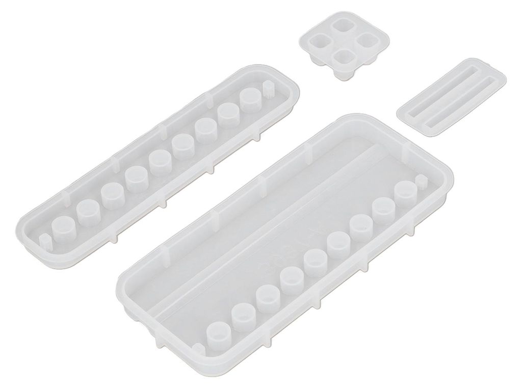 4-teilige Epoxid-Stifthalterform, leicht zu entformen, weich, reißfest, Handyhalter-Epoxidform für Heimwerkerprojekte