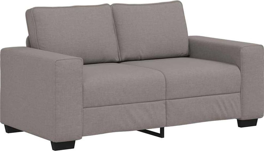 vidaXL 2-Sitzer-Sofa Taupe 160x77x82 cm Stoff