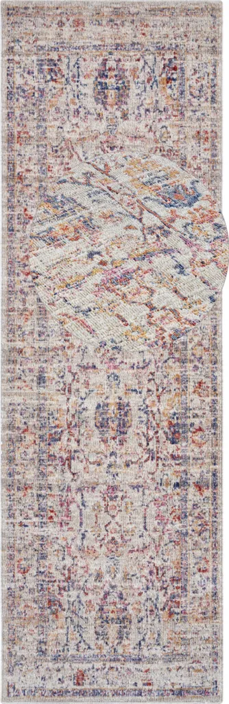 Tapis Luxor Facile à Nettoyer Crème Multicolore Résistant aux Taches