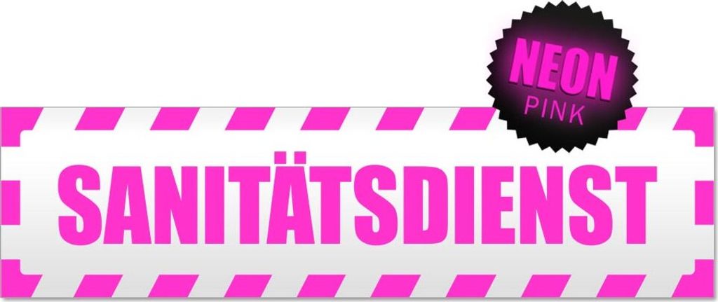 Sanitätsdienst gestreift Magnetschild Schild magnetisch