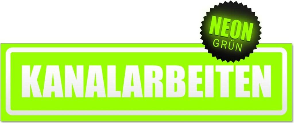 Kanalarbeiten invertiert Magnetschild Schild magnetisch