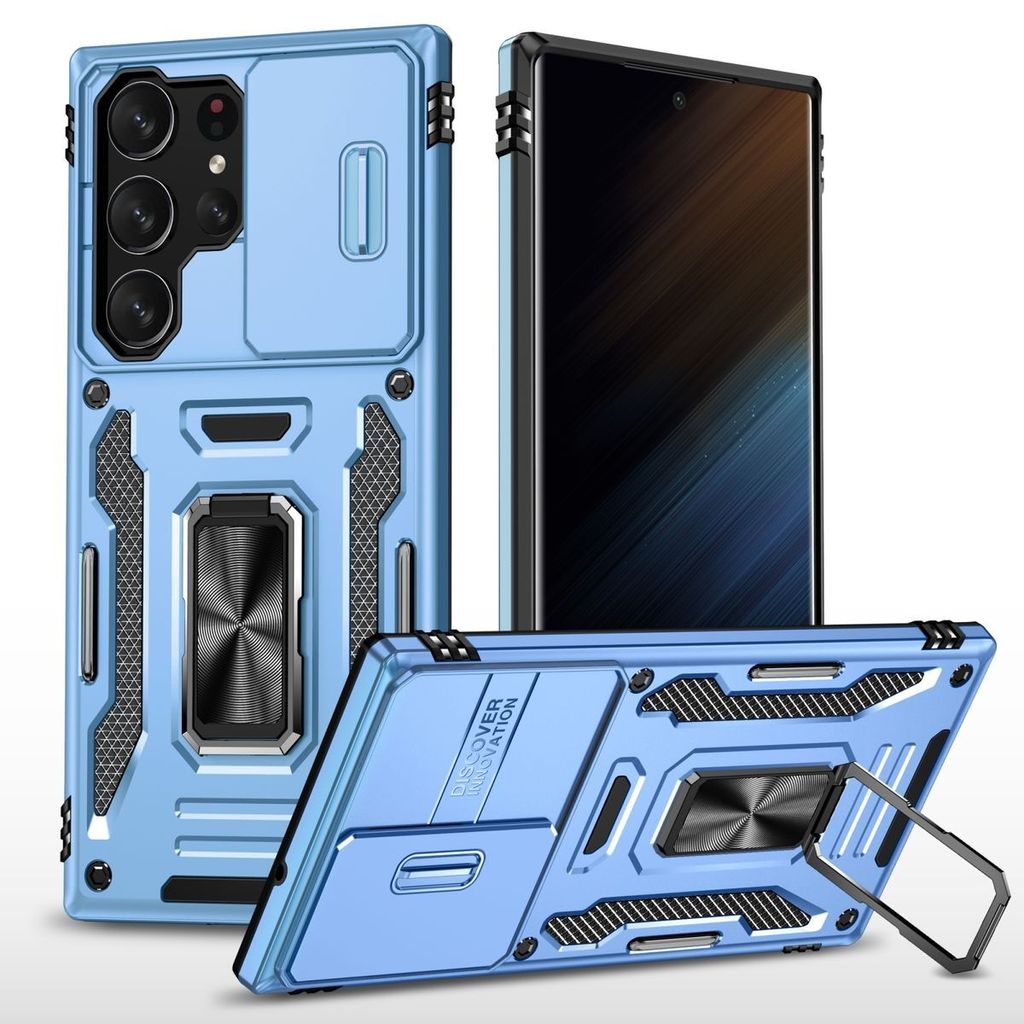 König Design Hülle kompatibel mit Samsung Galaxy S24 Ultra Kunststoff Soft Handyhülle - Handy Case Hellblau
