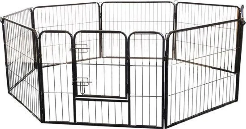 Enclos pour chiots et petits animaux noir 8 panneaux Gebr de boon polyvalent
