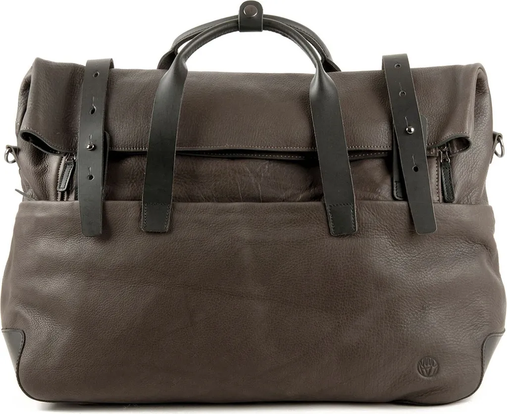 Sac de Voyage Weekender en Cuir Taupe HAROLD'S pour Homme et Femme