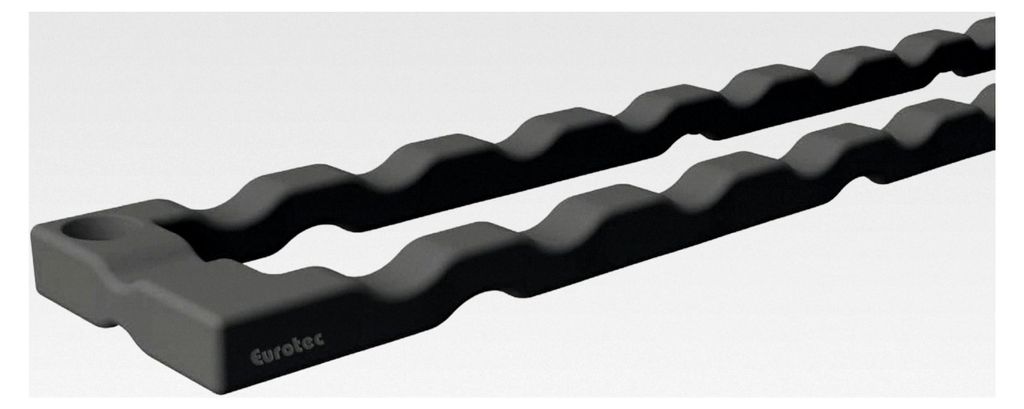 Distanzleiste für Terrassendielen, schwarz 30 x 700 x 7 mm