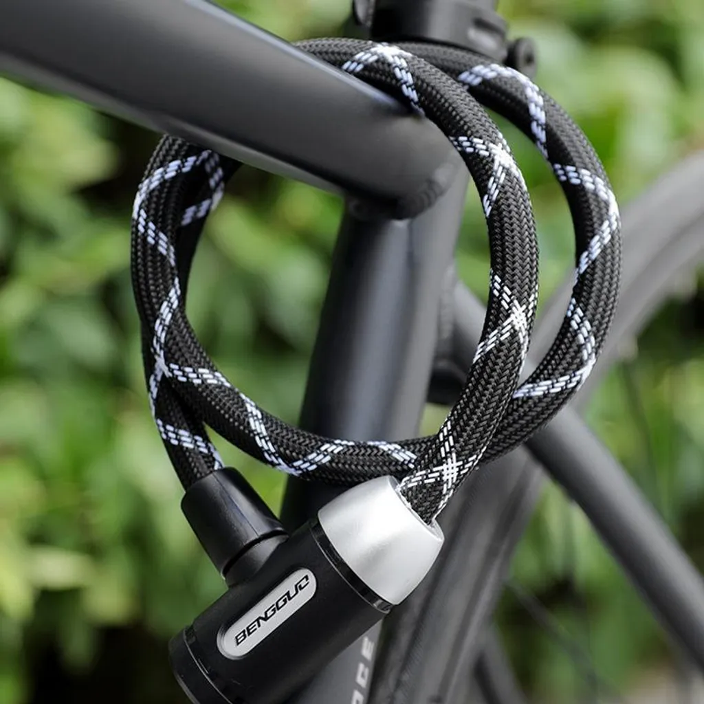 INF Lucchetto Bici Antifurto - Acciaio e Nylon per MTB e Strada - 5
