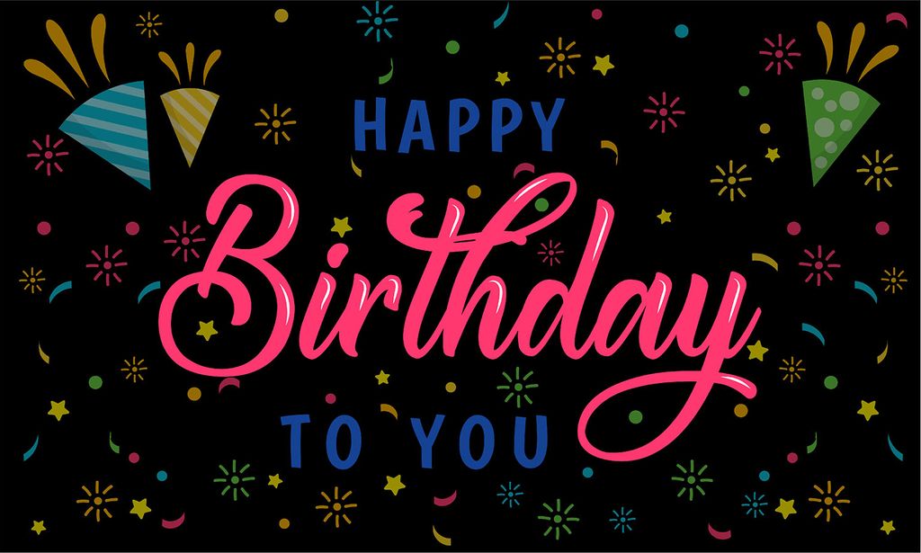 Geburtstag Banner klarer Druck Glitzer Polyester Alles Gute zum Geburtstag Party Backdrop Tuch Home Decor für Festival-E