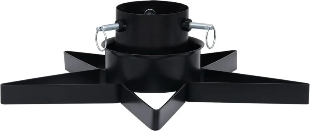 vidaXL Support pour arbre de Noël noir 47x47x13,5 cm en métal stable