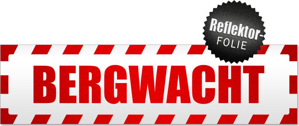 Bergwacht gestreift Magnetschild Schild magnetisch