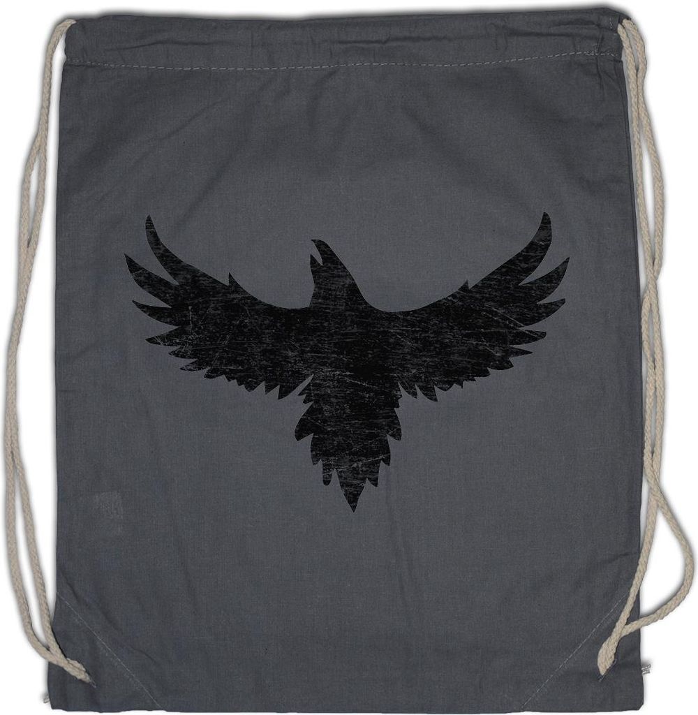 Urban Backwoods Crow Silhouette, Turnbeutel, Farbe: Grau