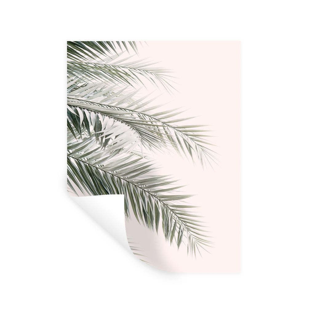 MuchoWow Wandtattoo Wandsticker Wandaufkleber Pflanze - Grün - Natur - Weiß 60x80 cm Selbstklebend und Repositionierbar - Repositionierbar - Wa...