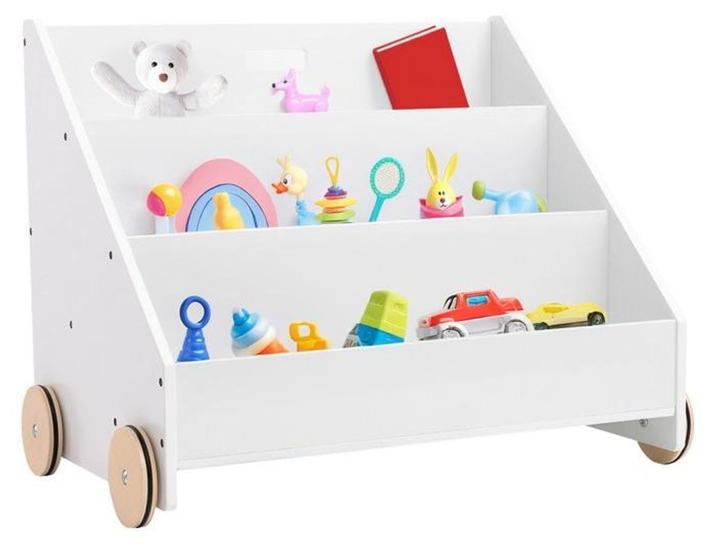 Kondela Kinderregal mit Rollen Berus - weiß