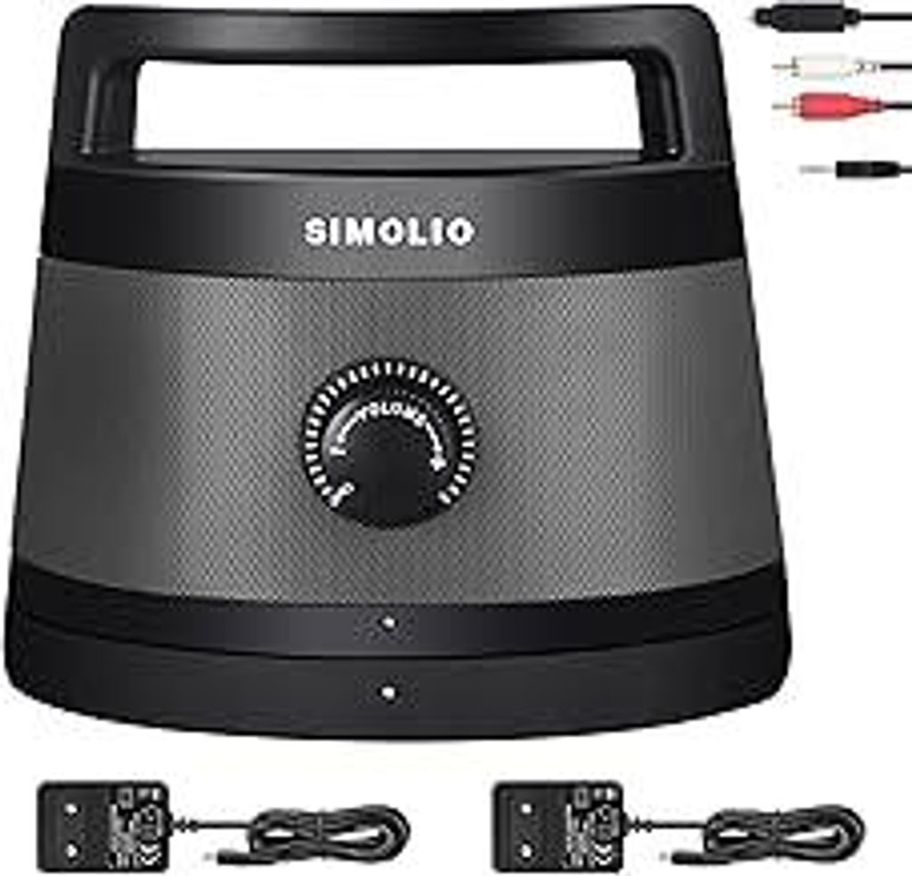 SIMOLIO Funklautsprecher für Fernseher Kabellos, 2.4GHz Tragbarer TV Lautsprecher für Senioren, Perfekter Ersatz für Kinnkopfhörer, Optisch, RC...