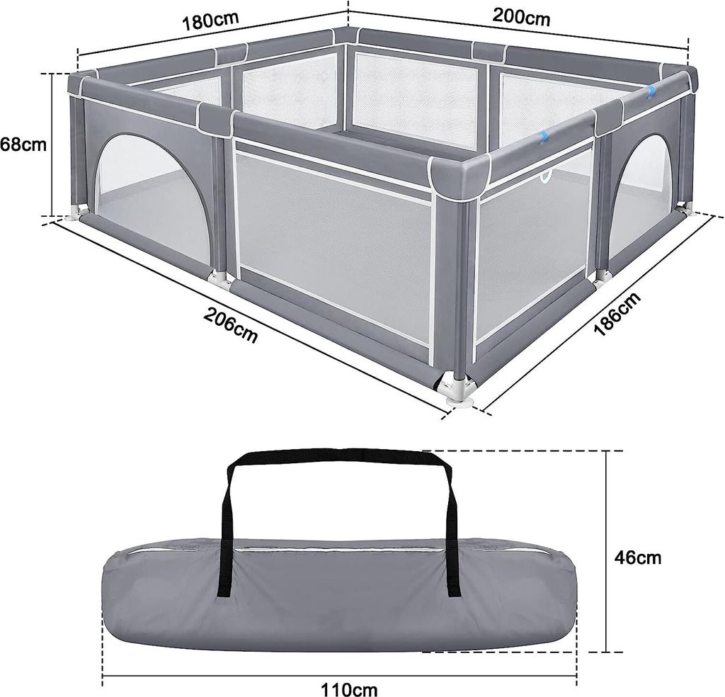 Detská ohrádka Detská ohrádka XXL 200x180cm Plaziaca Obrázok produktu 2
