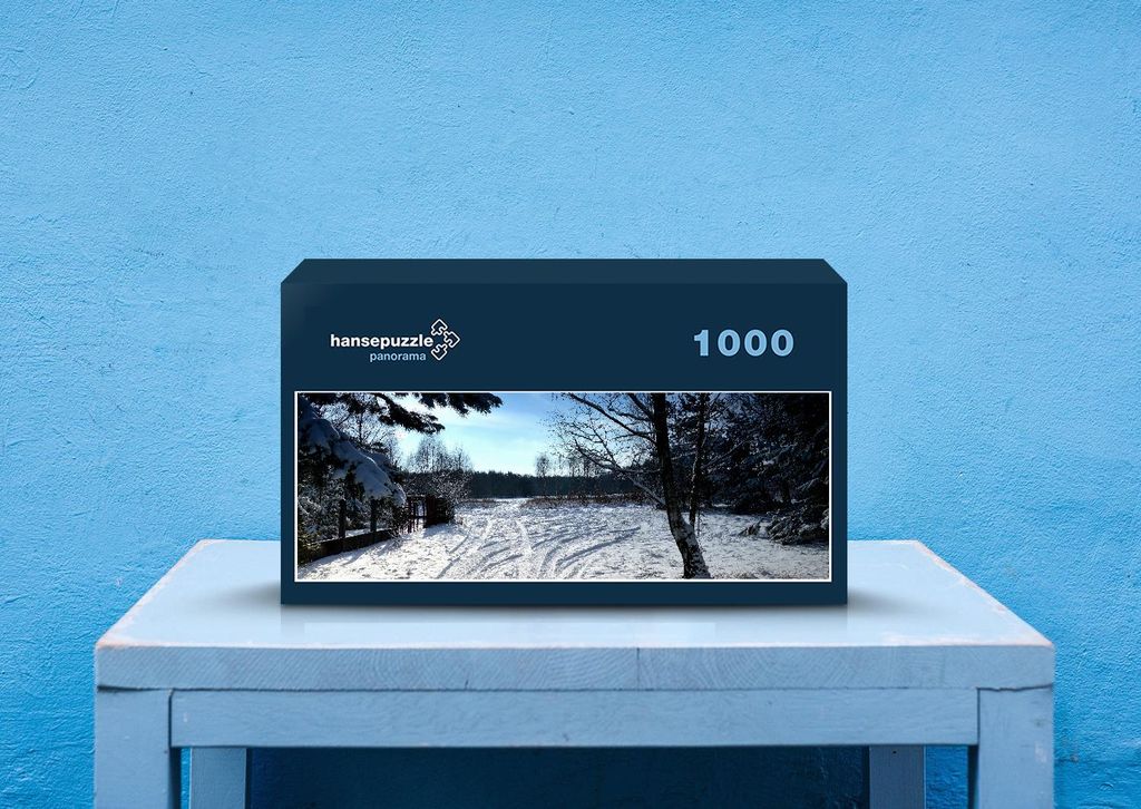 hansepuzzle 37476 - Winter Puzzle, 1050 Teile, Natur, 60,0 x 46,0cm mit hochwertiger Aufbewahrung, Kartonbox und wiederverschließbarem Beutel