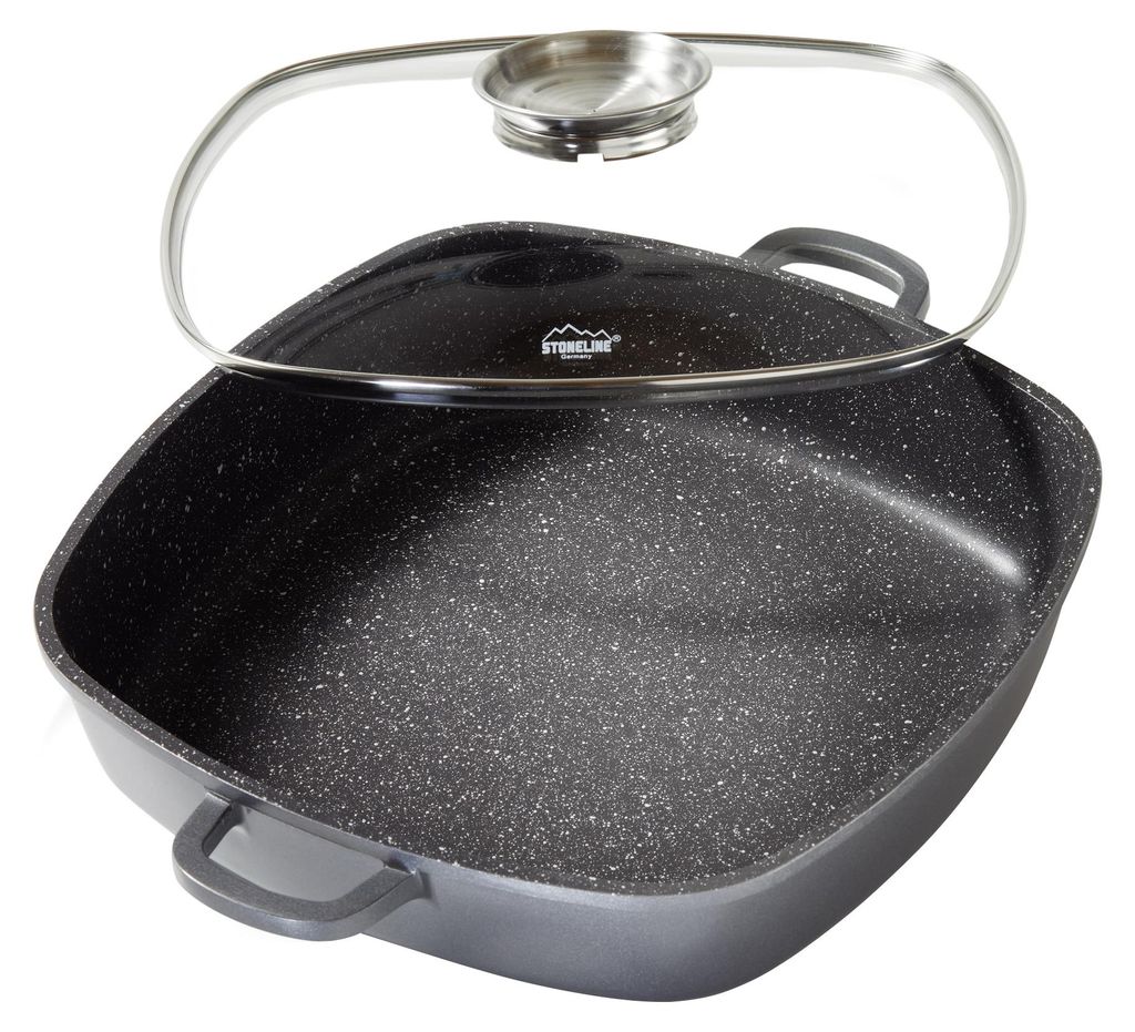 STONELINE® poêle à servir carrée 32 cm | avec couvercle Image du produit 