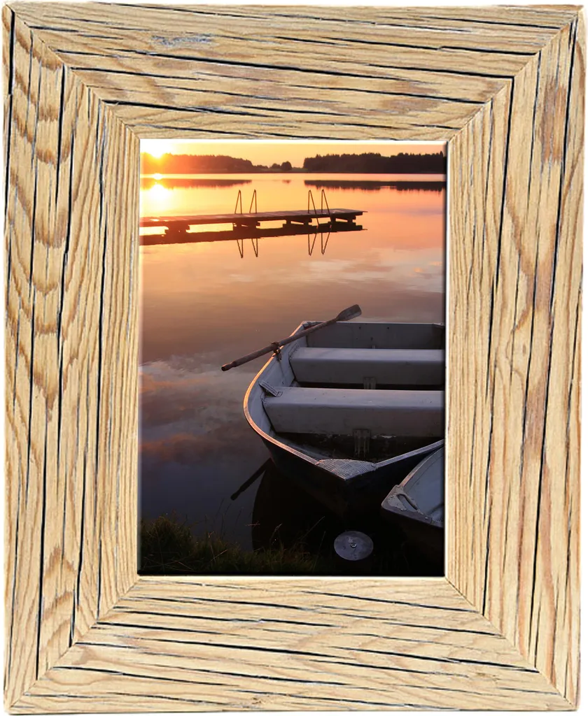 Cadre photo 30x40 cm en bois recyclé naturel clair style campagne chic
