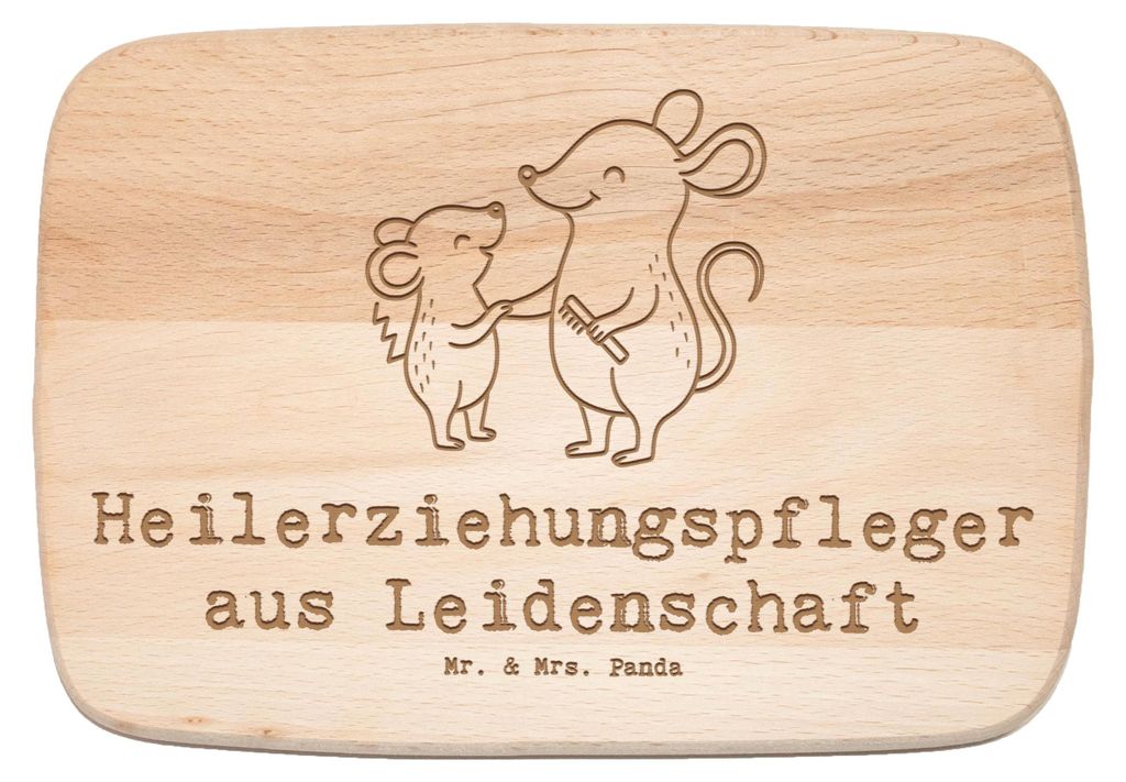 Mr. & Mrs. Panda Schneidebrett Holz Heilerziehungspfleger Leidenschaft - Transparent - Geschenk, Holzbrett, Ausbildung, Frühstücksbrett, Lustig, ...