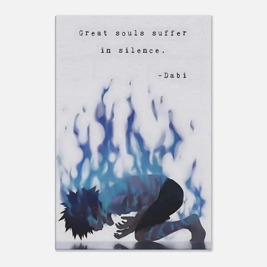 Dabi Boku no Hero - Anime Leinwandbild: 150x200 cm / Leinwand / Silberner Rahmen