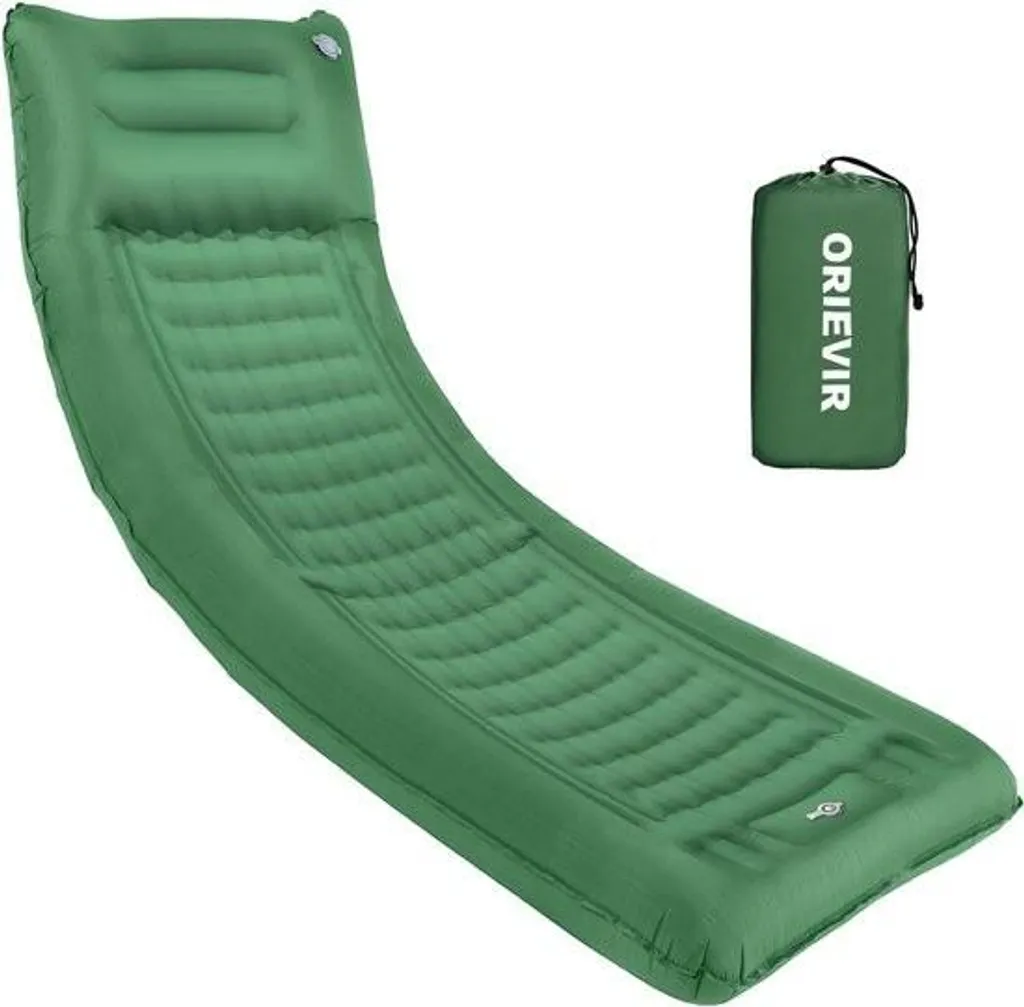 Tapis de Camping Isolant pour Tente et Plage avec Pompe et Oreiller