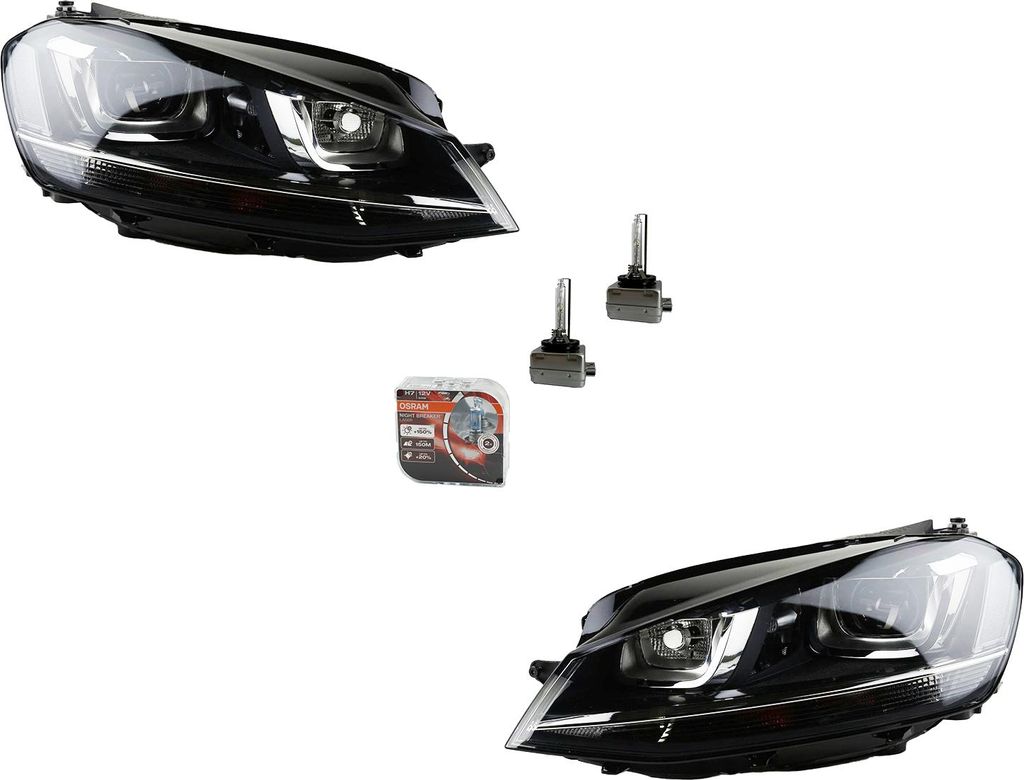 Scheinwerfer L R Set + Osram Night Breaker Laser passend für VW Golf VII TFL LED 9545101 5G1941040 5G1941032 9545091 5G1941039 5G1941031 Johns