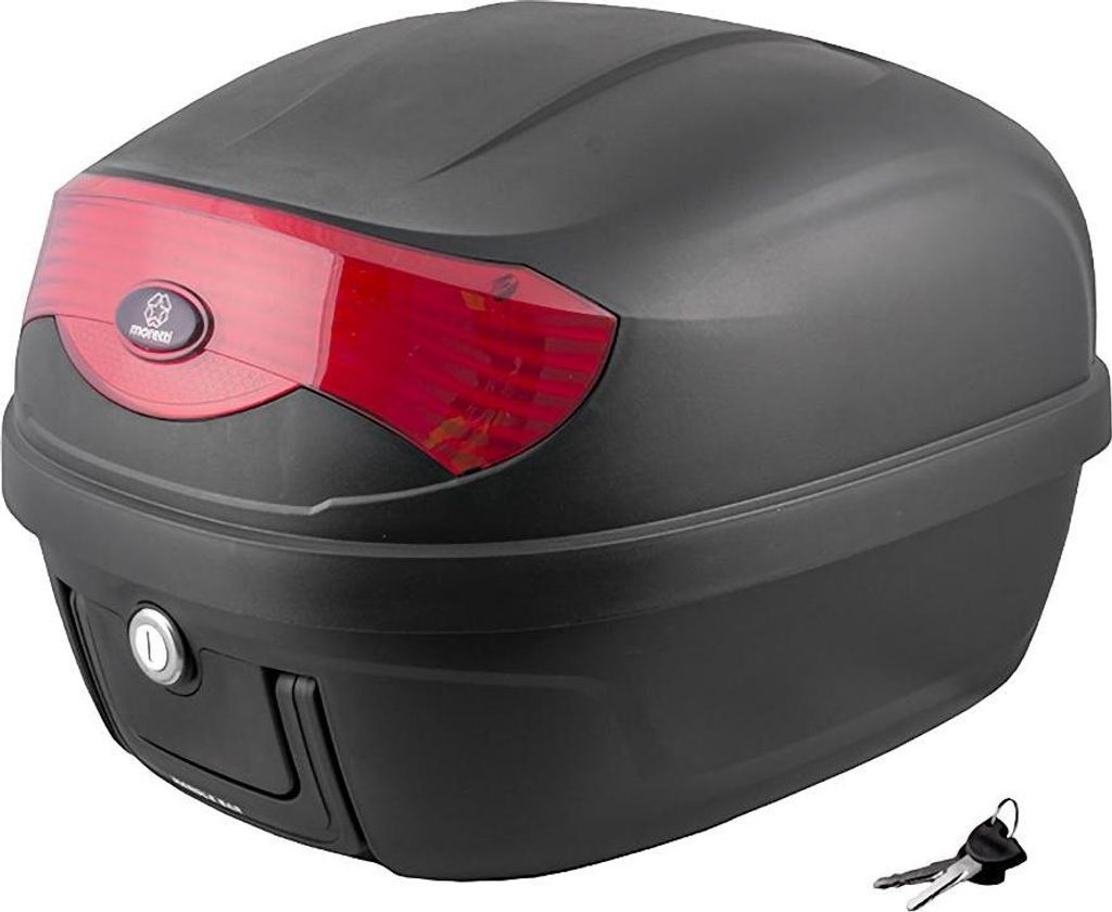 Moretti MR-808 kufor, 28 l, čierny, červený reflektor Obrázok produktu 