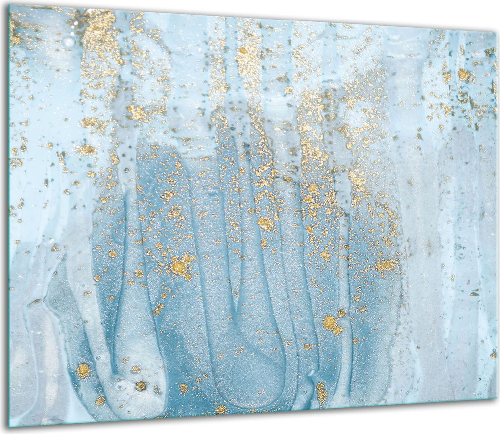 Herdabdeckplatten Glaskeramikkochfeld-Abdeckung Spritzschutz Glas 60x52cm Marmor