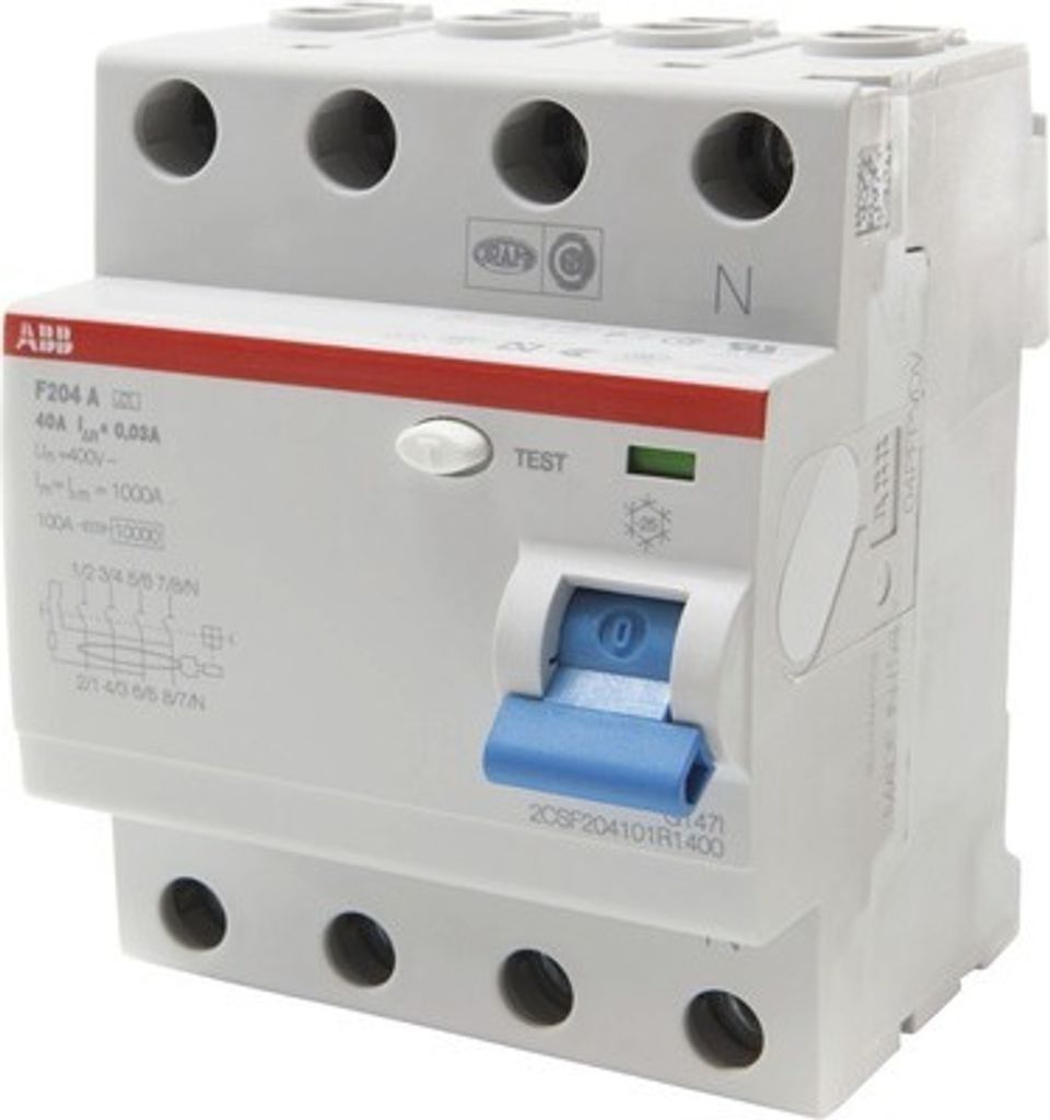 F204A-40/0,03 40A 30mA Fehlerstrom Schutzschalter FI Schalter 4-polig