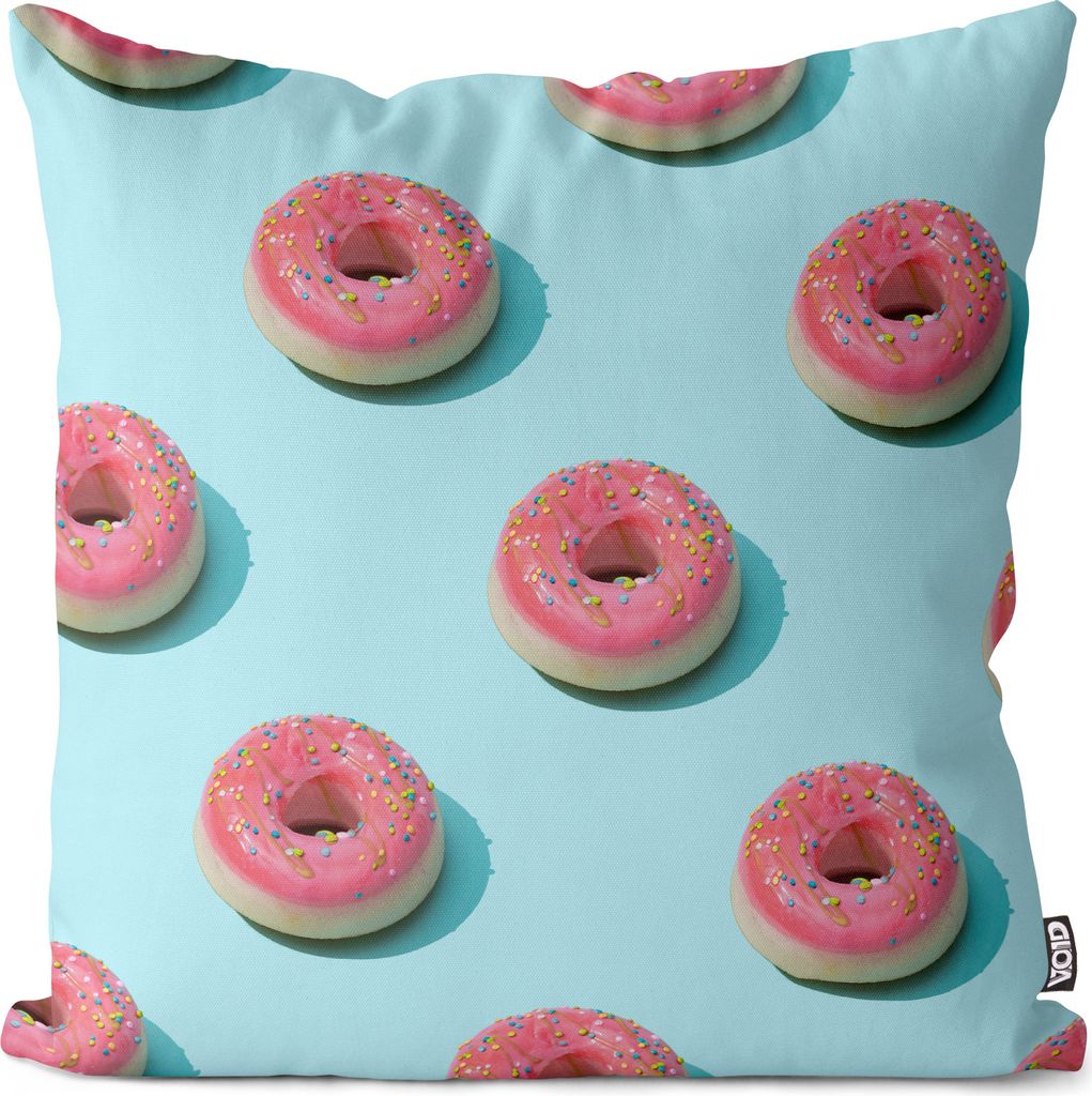 VOID Donutmuster Türkis Kissenbezug Kissenhülle Sofakissen Kissen Deko Outdoor-Kissen Dekokissen
