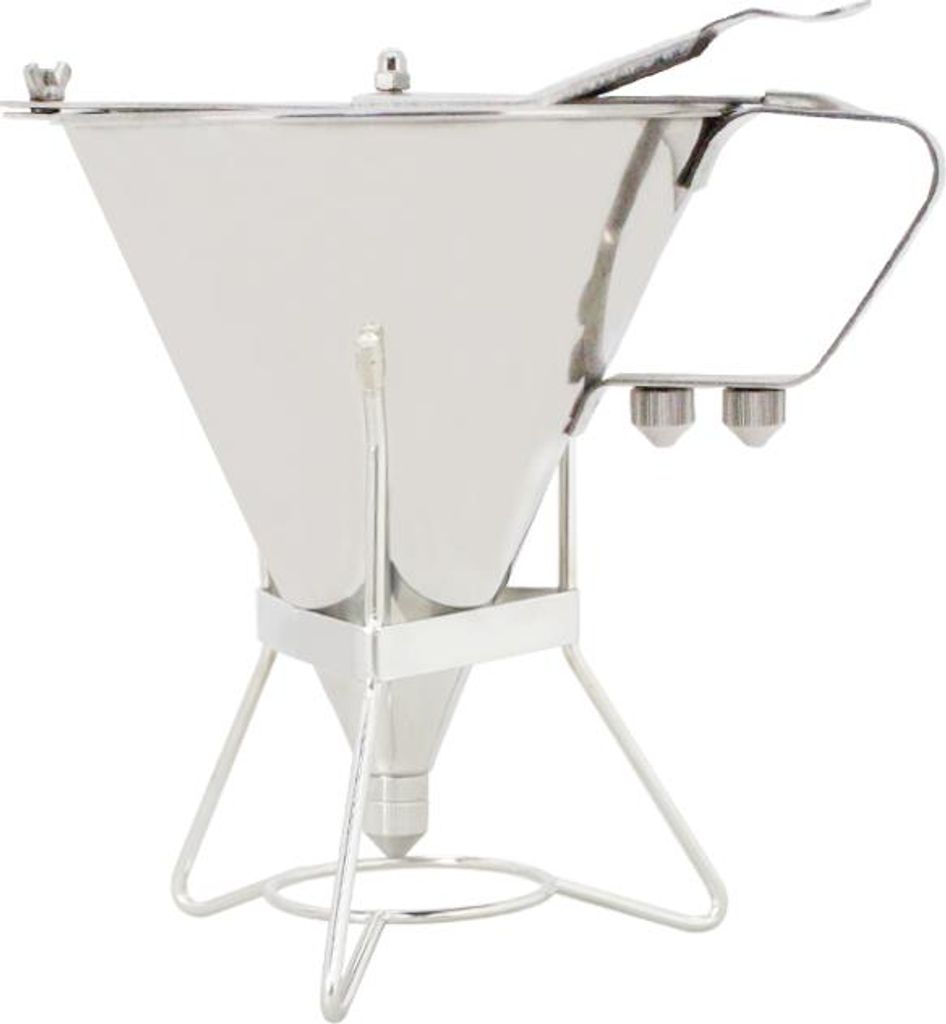 Combisteel Teigspender 1,6 Liter - mit Dosierknopf, Inklusive 3 Düsen, Edelstahl