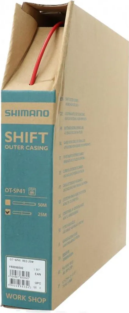 Gaine de dérailleur Shimano OT-SP41 4 mm rouge pour vélo de route et VTT