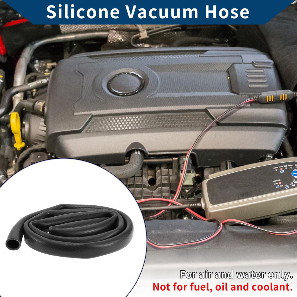 Silikon-Vakuumschlauch für Automobil-Vakuumsysteme Hochtemperatur 4,9 Fuß 3/4" 19mm ID 3mm Dicke 1 Stück Schwarz 130PSI Maximaldruck